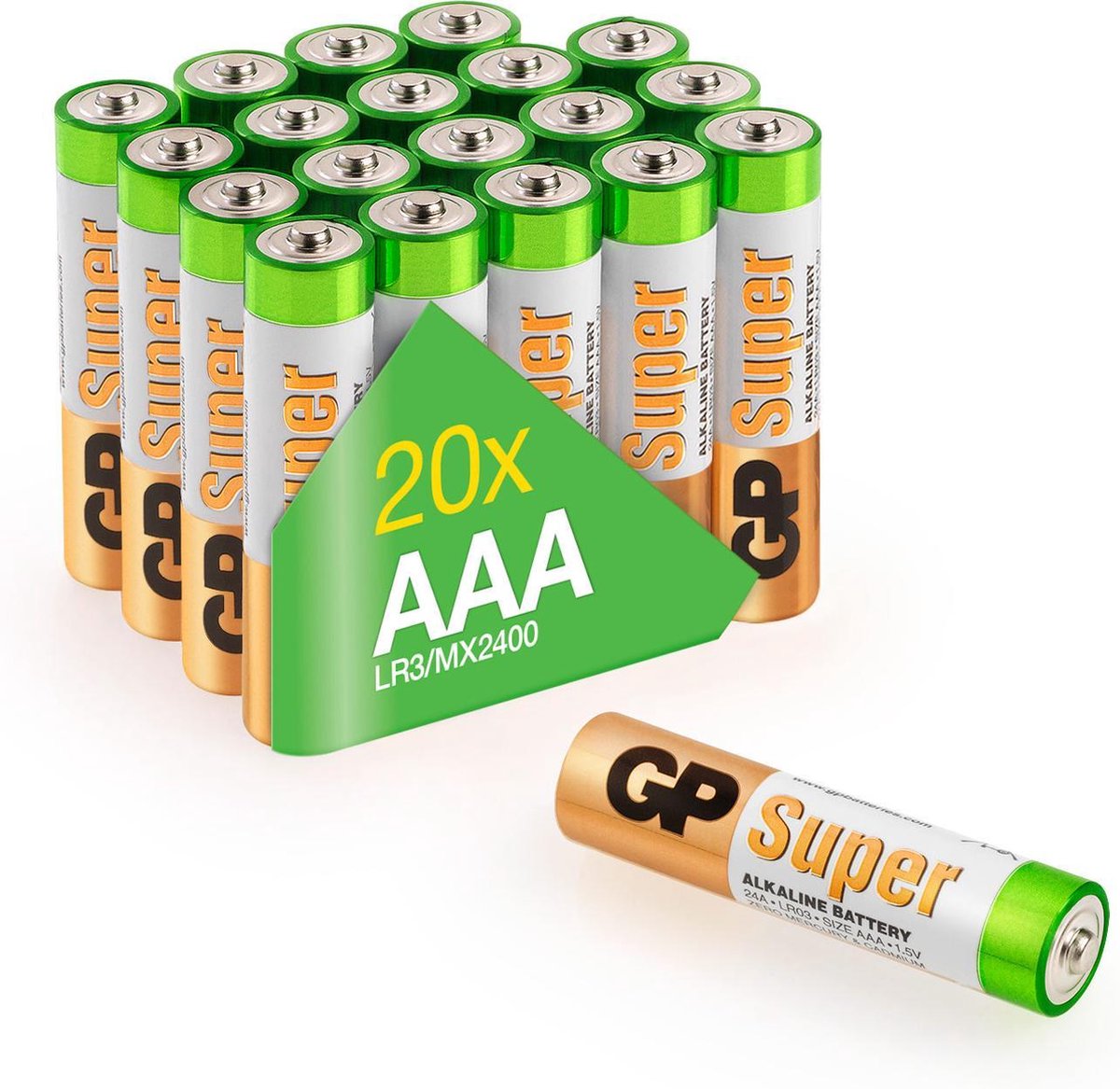 GP Super Alkaline AAA batterijen - 20 stuks
