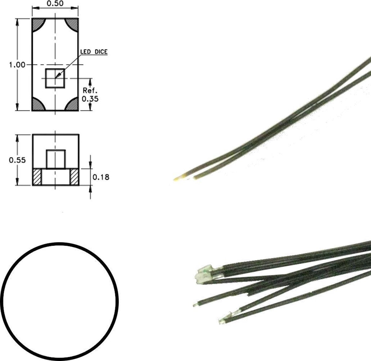 DR60093 Witte Led aan draad (5 stuks)