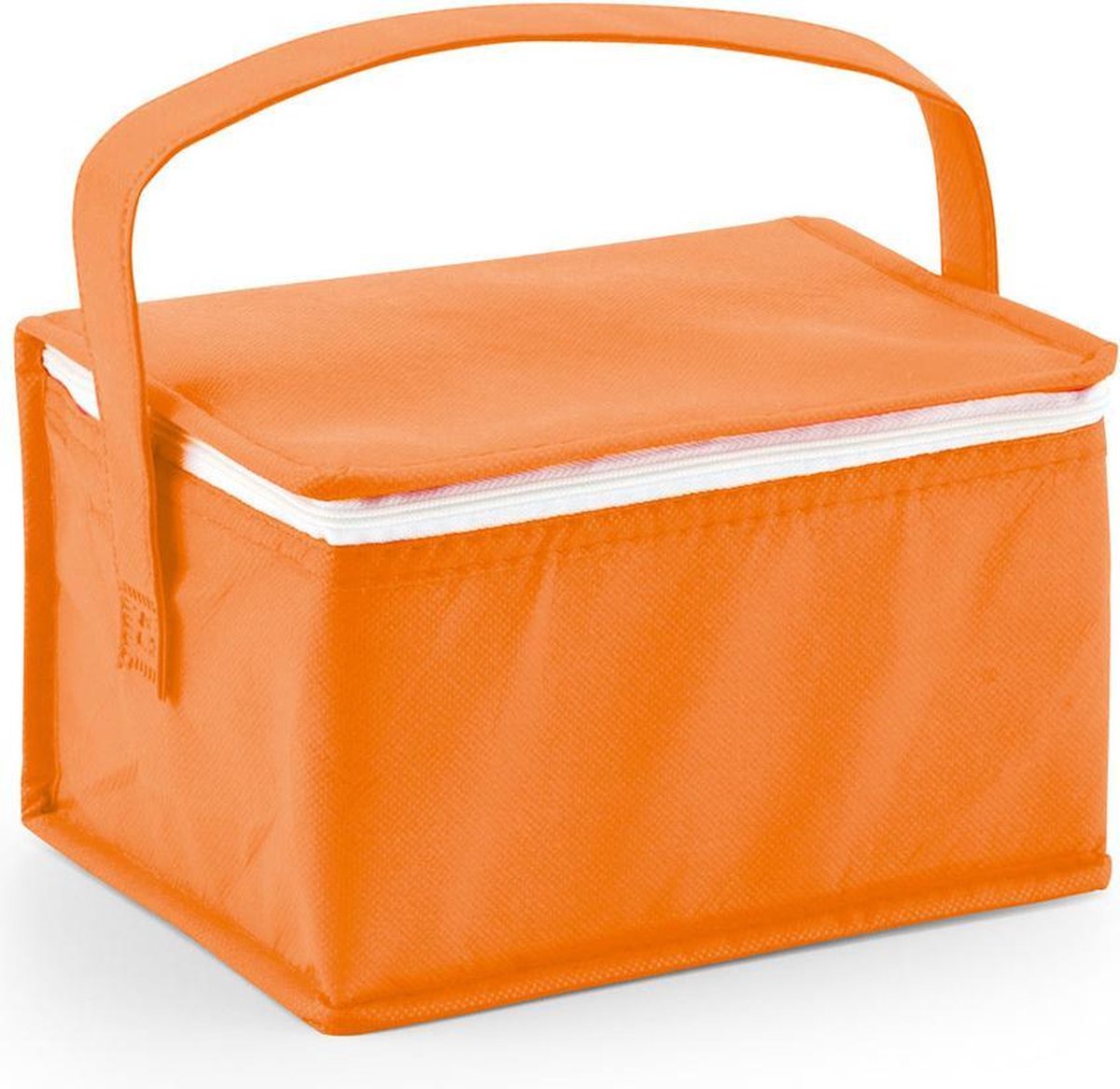 Kleine koeltas voor lunch oranje 20 x 14 x 13 cm 3.5 liter