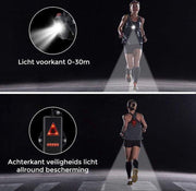 led hardloop verlichting - USB Oplaadbaar voor en Achterkant - Hardloop lampjes - Hardloop lichtjes - Hardloop vest - Hardloopverlichting - Hardloop Borstlamp