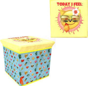 Emoji poef opvouwbare opbergbox - opbergpoef assorti