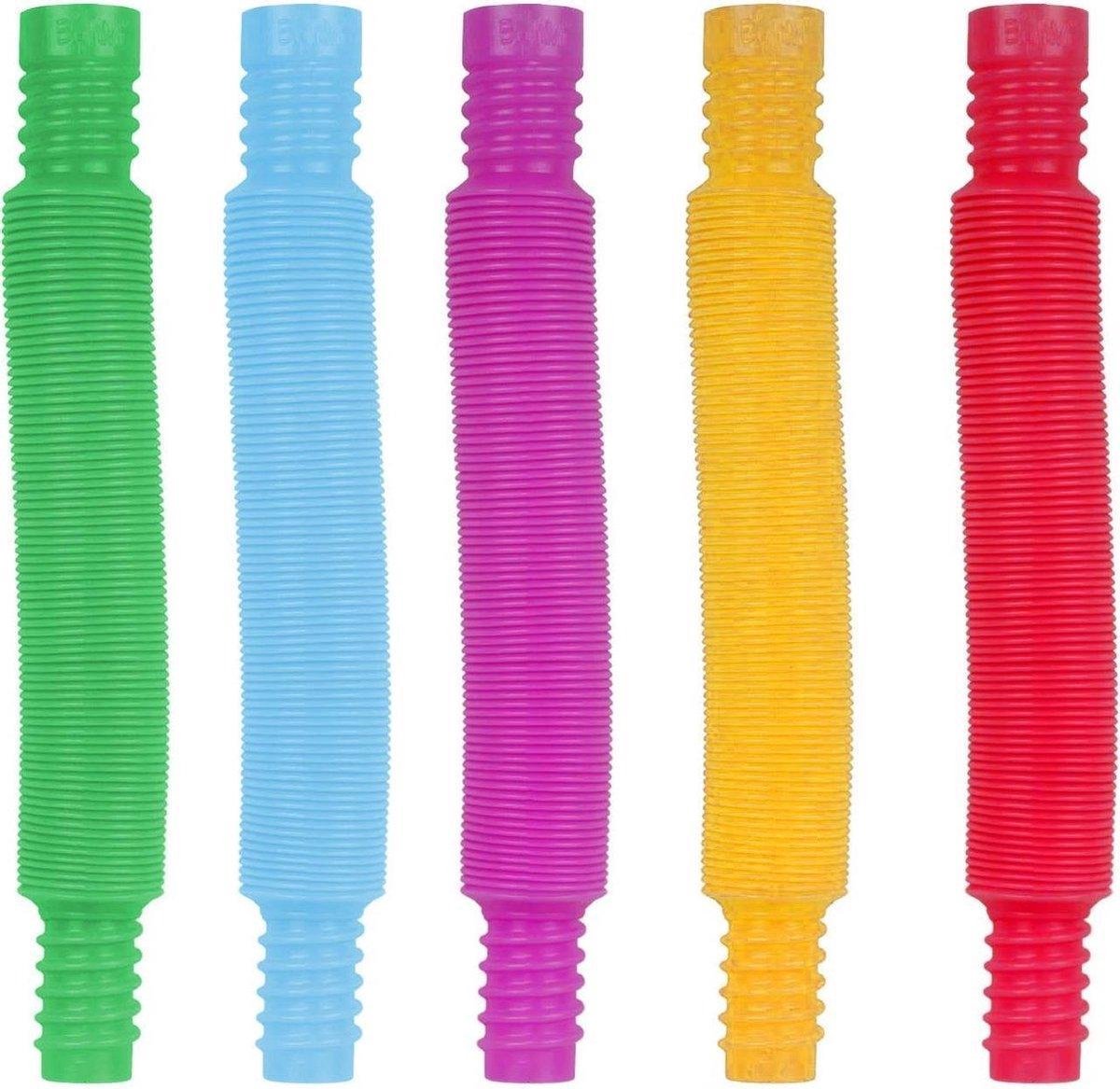 Pop Tube© - Fidget toys pakket - 5 stuks - Fidget toys - Fidget tube