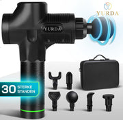 Yurda Massage Gun - Professioneel Massage Apparaat - Klopmassage en Vibratie Massage - Inclusief Opbergkoffer - 30 standen - Zwart