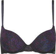 Sapph Mila Push Up Bra Dames Panther Prn Blu-70B