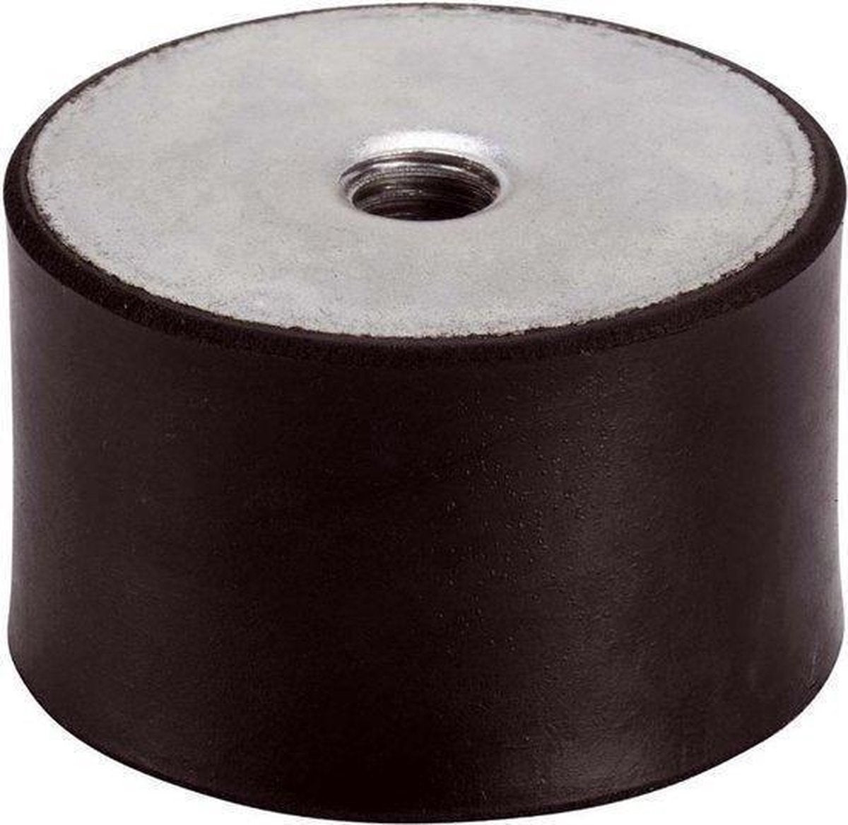 Rubberen metalen element buffer Type E M16x16 schroef maat en 100x75 mm rubberen Ø100 mm hoogte 75 mm Gummipuffer trillingsdempers silentblocks machinevoet natuurrubber hardheid 55° Shore voor airco 's