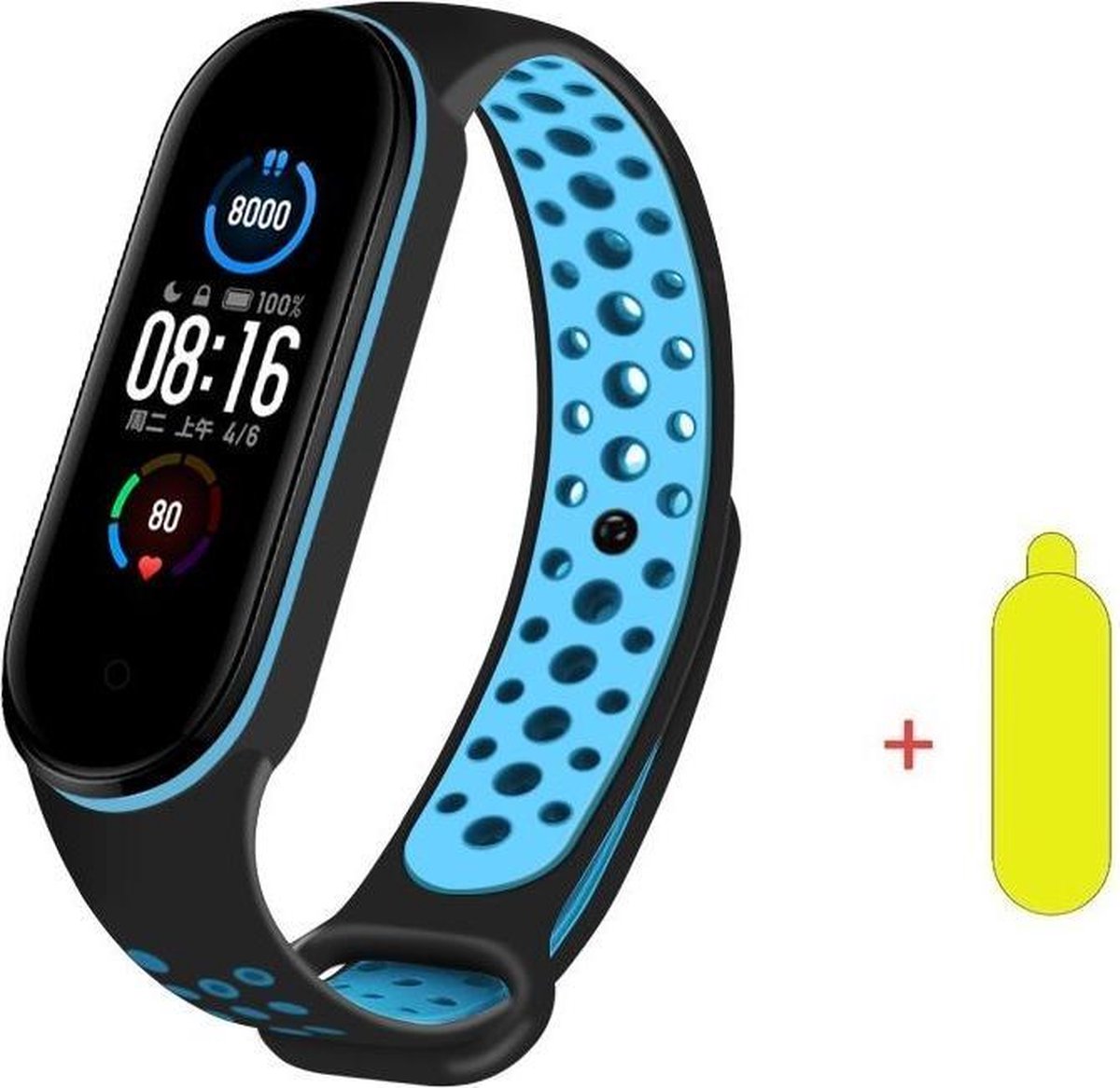 Smartwatch Dames-Smartwatch Stappenteller-Sport horloge-Smartwatch Heren-Smartwatch Kinderen-Activity Tracker -Bloeddruk- Hartslagmeter- Afstandmeter-Calorieënteller-Fitness Tracker-Zuurstofmeter-Alternatieve Fitbit- Screenprotector--Zwart/Blauw