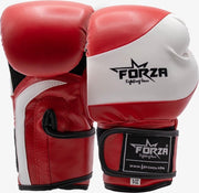 Forza - Bokshandschoenen 12oz - Hoge Kwaliteit Leer - Vechtsport - Boksen en Trainen - Wit/Rood - Wrecks