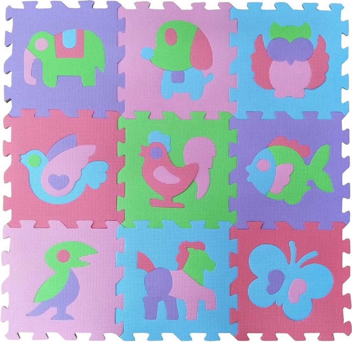 FreeOn Speelkleed Puzzelmat Foam Dieren Pastel