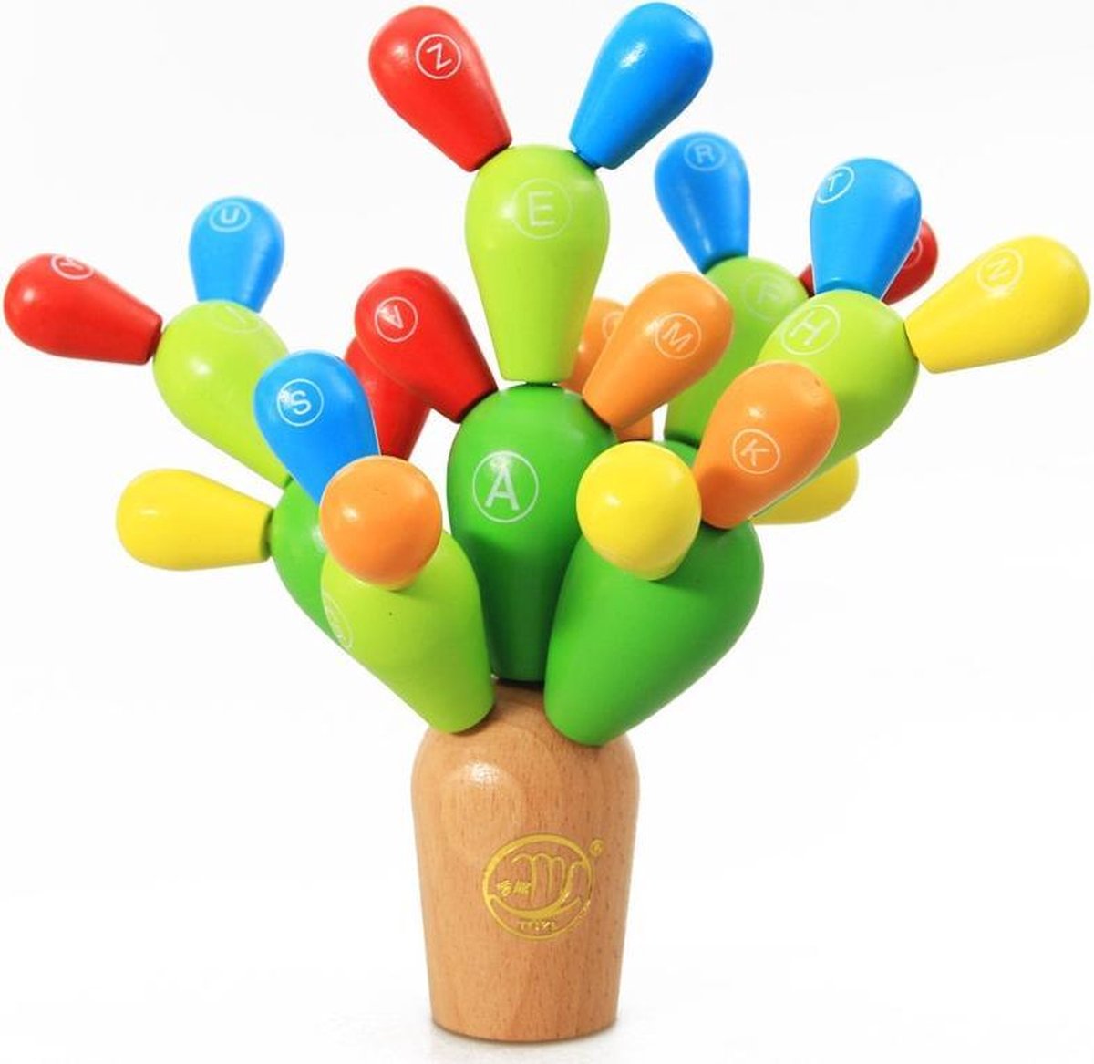 Houten speelgoed veranderende cactus changing cactus