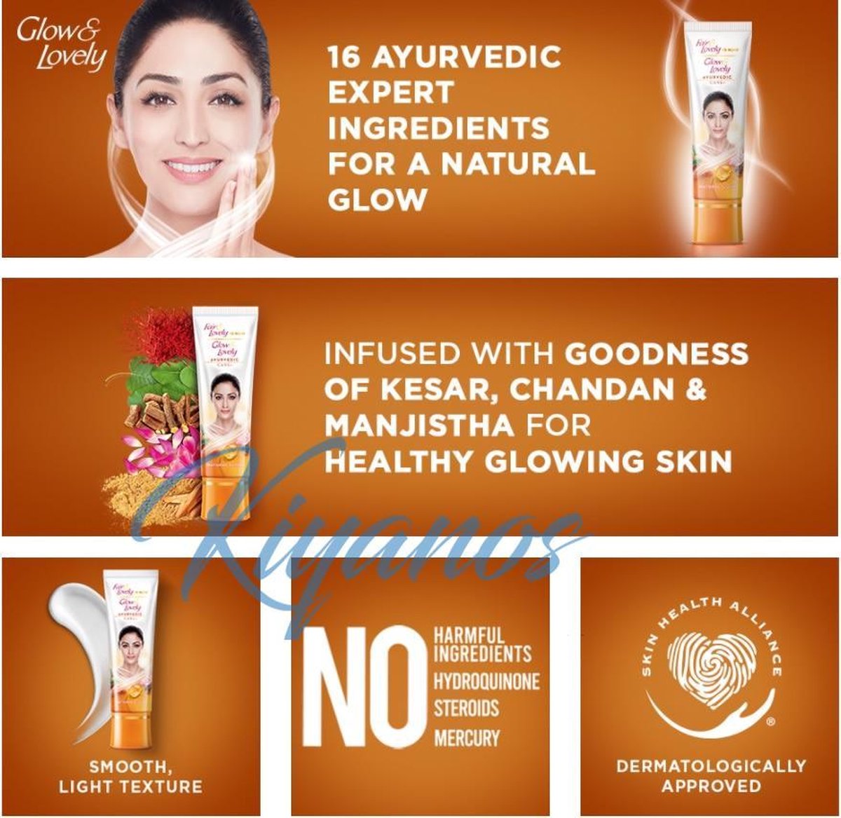 Fair & Lovely is now Glow & Lovely natuurlijke gezichtscrème Ayurvedische verzorging +