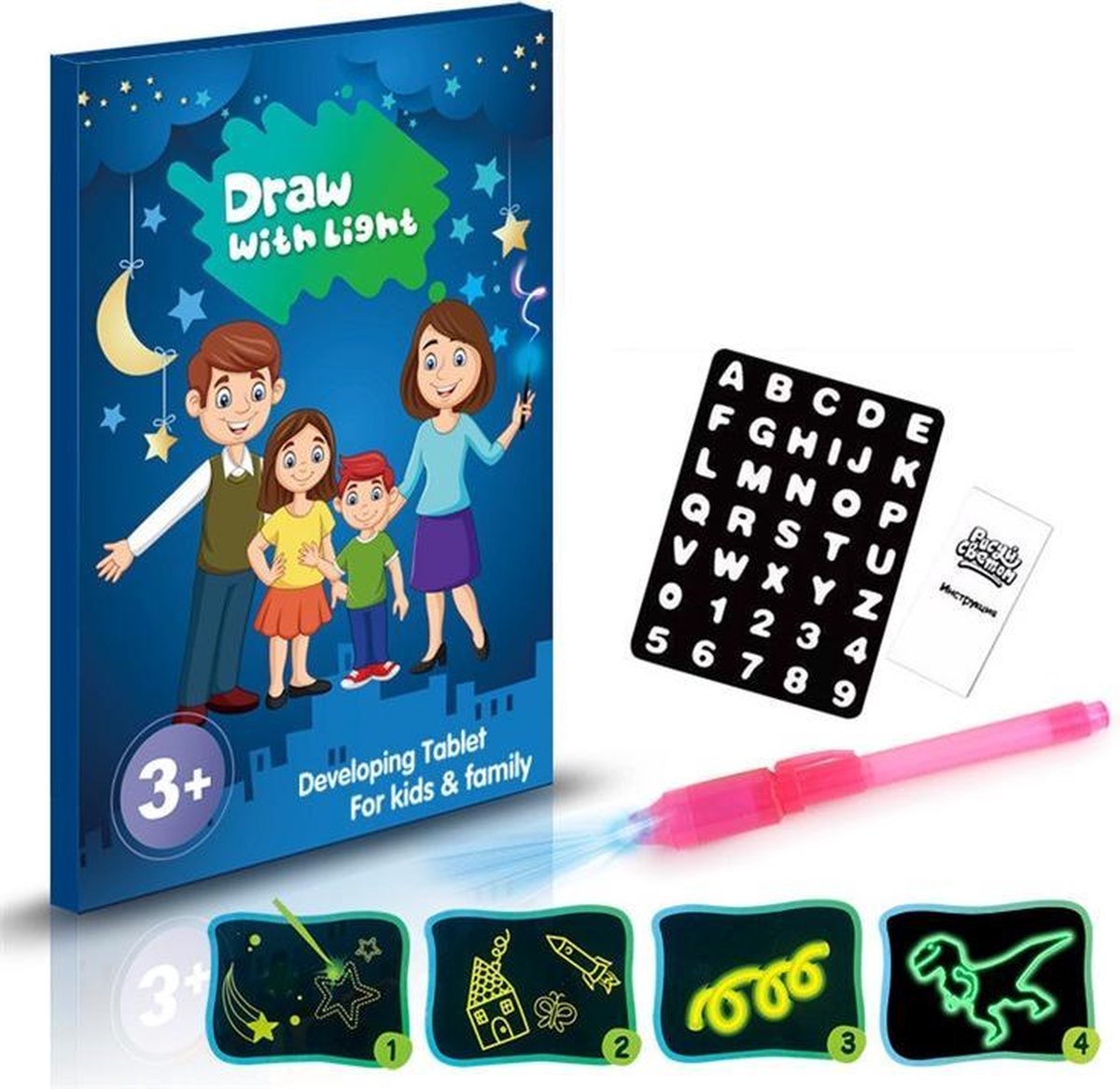 Magisch tekenbord – Glow in the dark – Kinderspeelgoed – Tekenbord - Tekenen