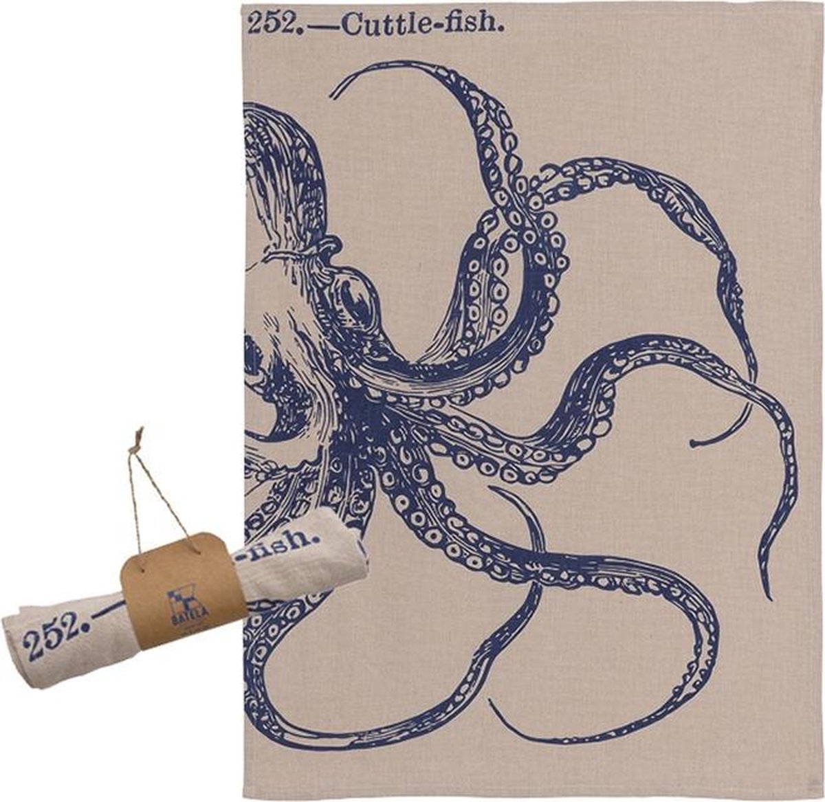 BEIGE OCTOPUS THEEDOEK - BATELA