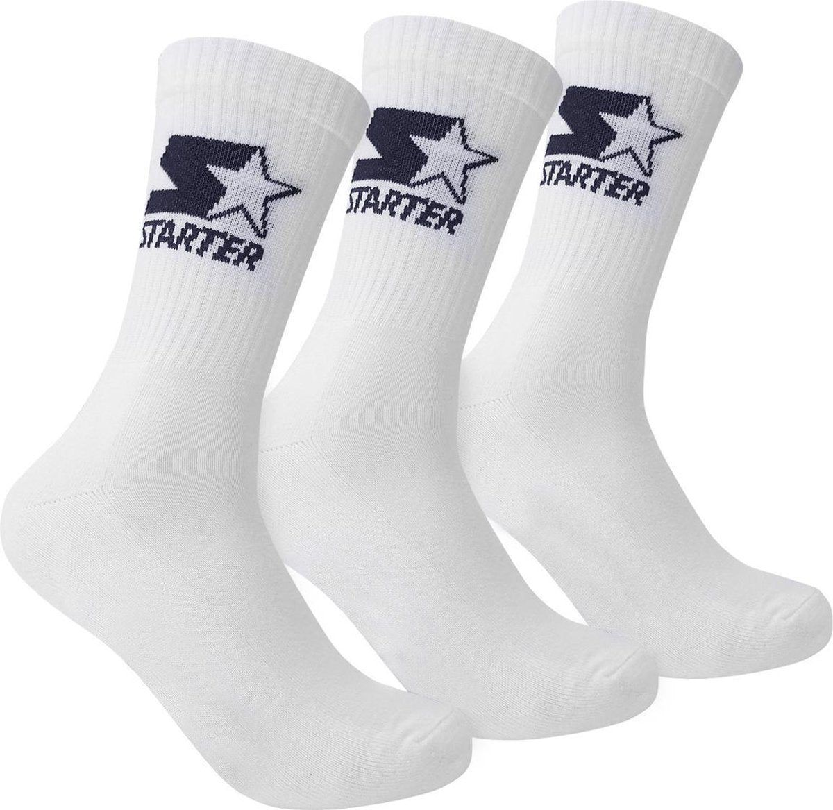 Starter 3-Pack Sportsokken - Witte Sokken - Algemeen - maat  39 - 42