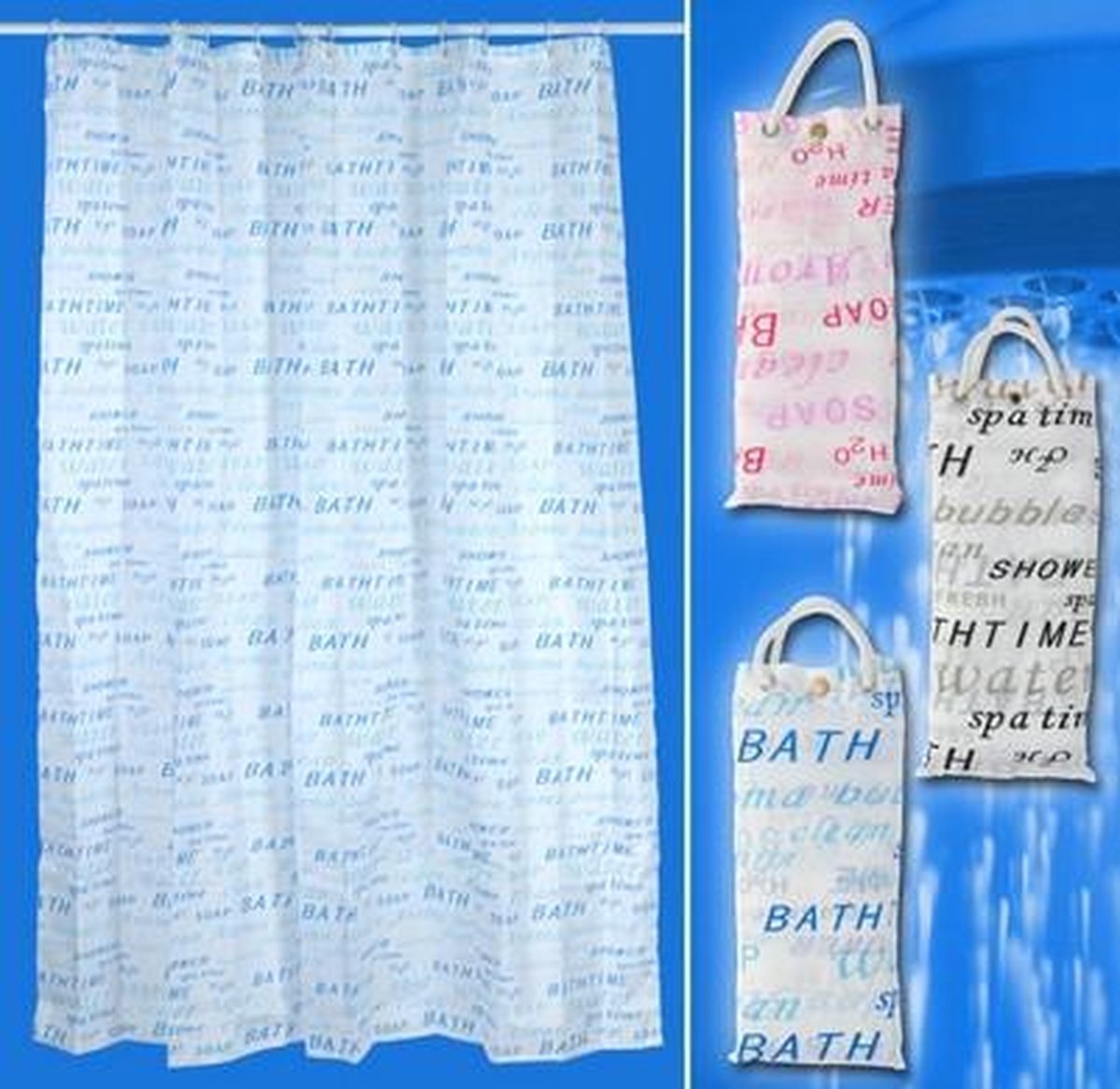 DSM Douchegordijn Douchegordijn H2O blauw
