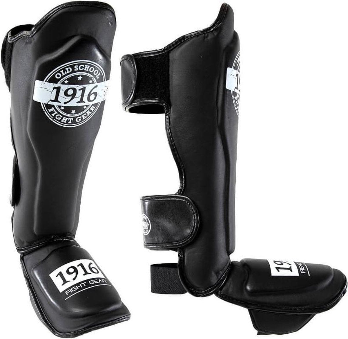 1916 Fight Gear Scheenbeschermer Thai Zwart/Wit