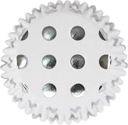 PME Cupcakevormpjes Wit met Zilveren Stippen pk/30