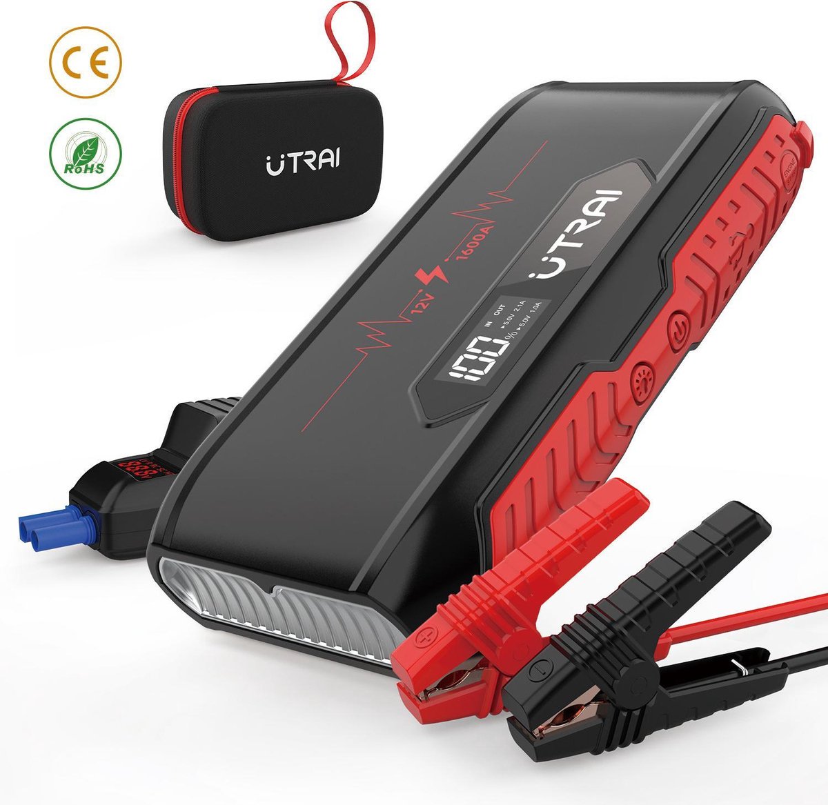 Professionele Jumpstarter met Powerbank - Starthulp - Starten Auto - Vrachtwagen - Boten - Krachtig