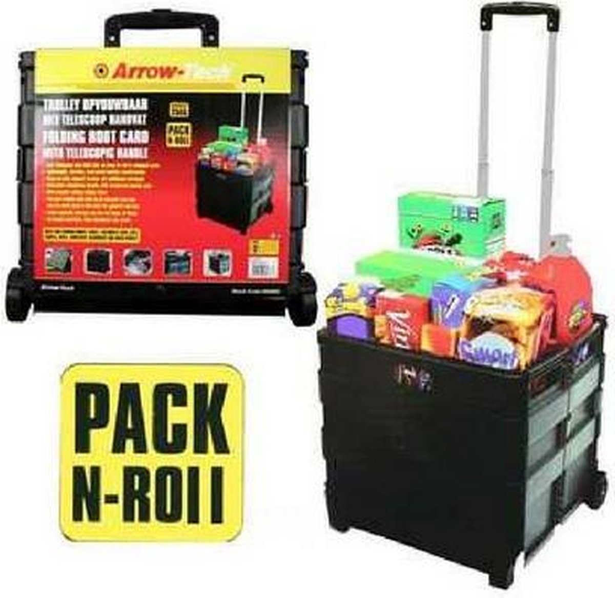 Trolley met vouwkrat | 30L | festival trolley | boodschappentrolley | opvouwbaar | trolleys |