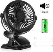 Krachtige Mini Fan - Zwart- Bureau ventilator - 3 Standen - Stille Ventilator - Compact - Ventilator Tafelventilator Roze - Stille Mini Usb Fan - Bed Ventilator - Luchtkoeler - Klein