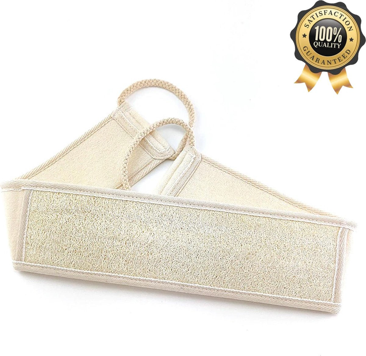 Badborstel – Rugborstel – Loofah – Scrub – Scrub Lichaam – Doucheborstel – Rug Scrubber – Milieuvriendelijk – 70 cm - Wit