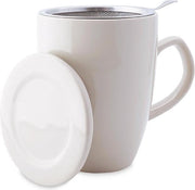 Mok met zeef en deksel - Theebeker Soft Sand - 350 ml