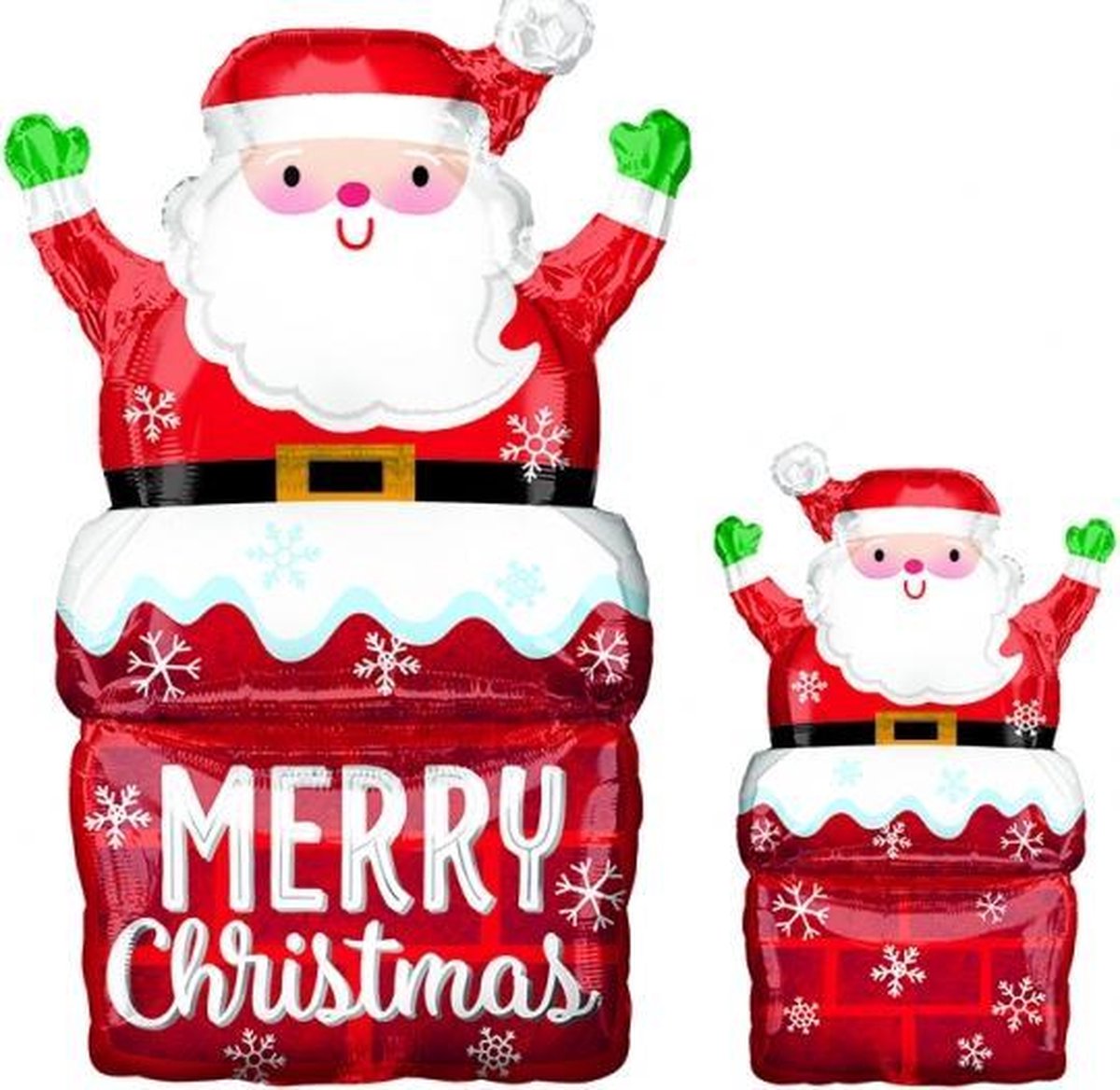 SuperShape Santa in Chimney Foil Balloon P30 packed 50 x 76c