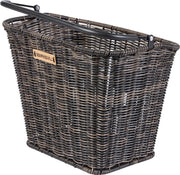 Basil Bremen Rattan Look Fietsmand KF - Voor - Kunststof Rotan - Bruin