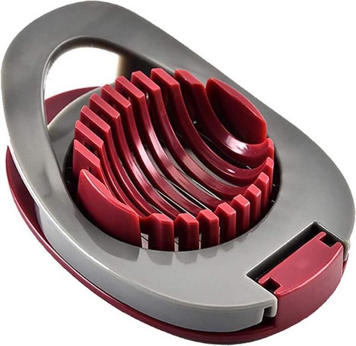 Ei-snijder- Ei snijder - Eiersnijder - vaatwasbestendig - snijden - ei - Rood/Grijs