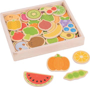 Bigjigs Toys - Houten Magneten 'Groenten en Fruit'
