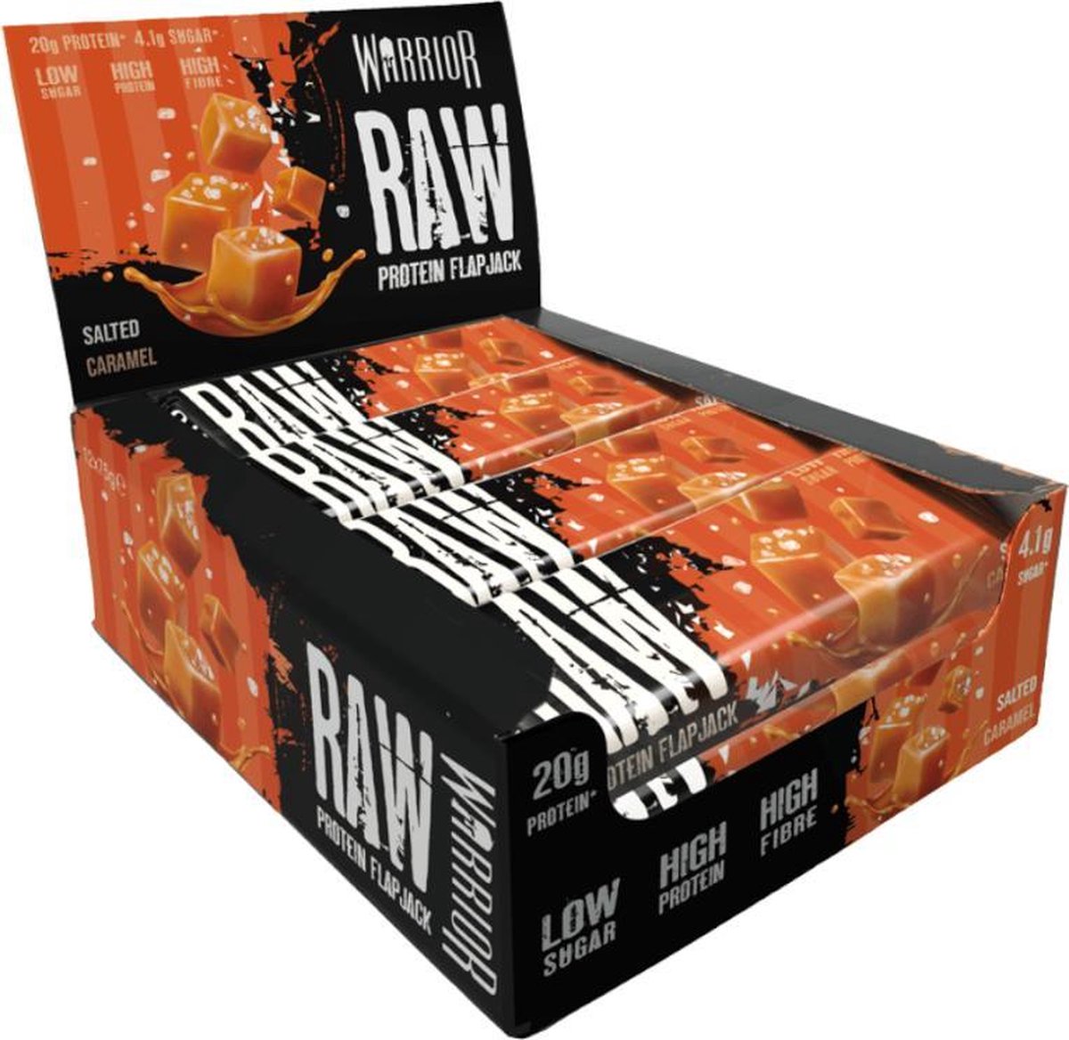 Warrior Raw Protein Flapjack Salted Caramel 12 Eiwitrepen