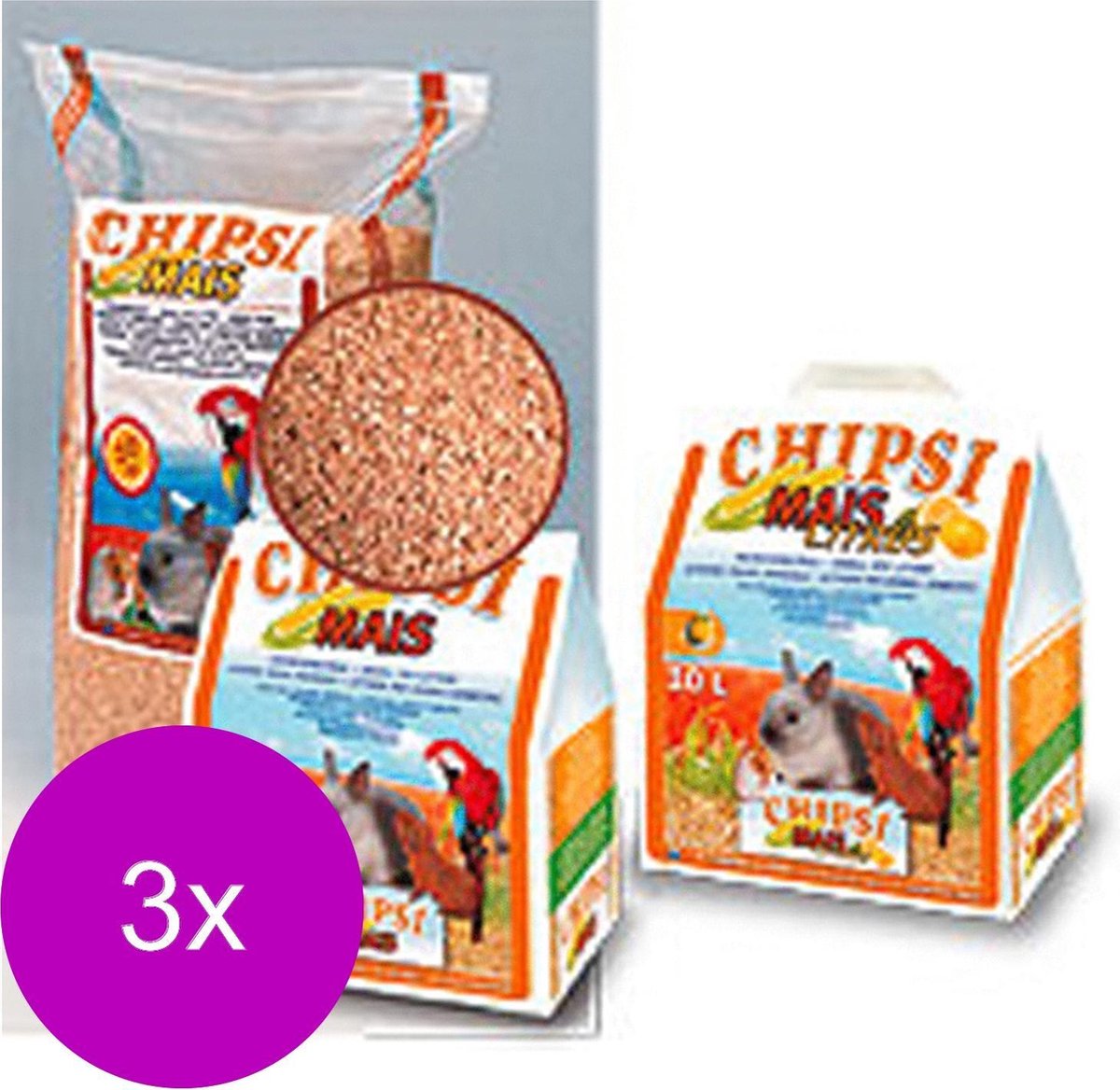 Chipsi Mais - Bodembedekking - 3 x 10 l