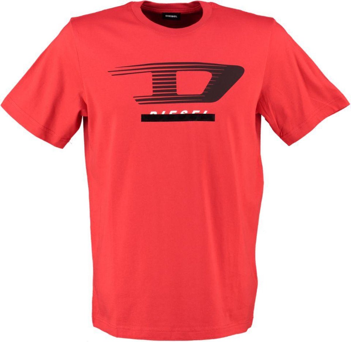 Diesel rood t-shirt - valt ruim - Maat S