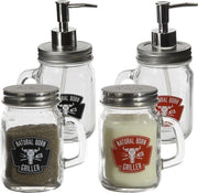 2x Barbecue sausdispensers/sausflesjes en peper/zout vaatjes/strooiers - Barbecue tafel dekken - Saus dispenser/fles/pot