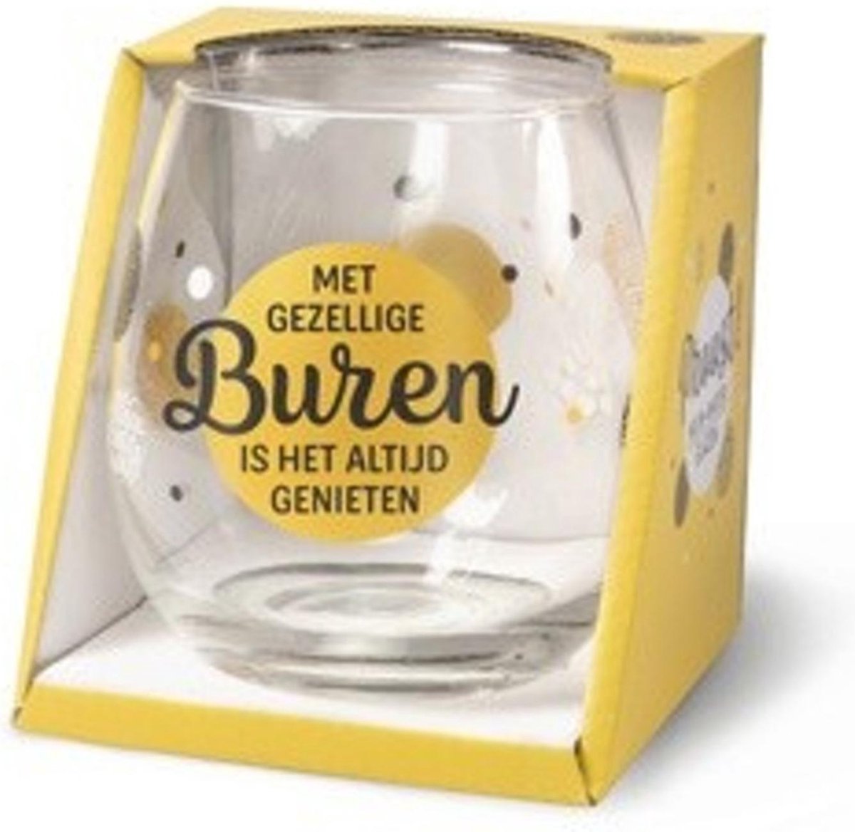 Wijn- waterglas - Met gezellige buren is het altijd genieten