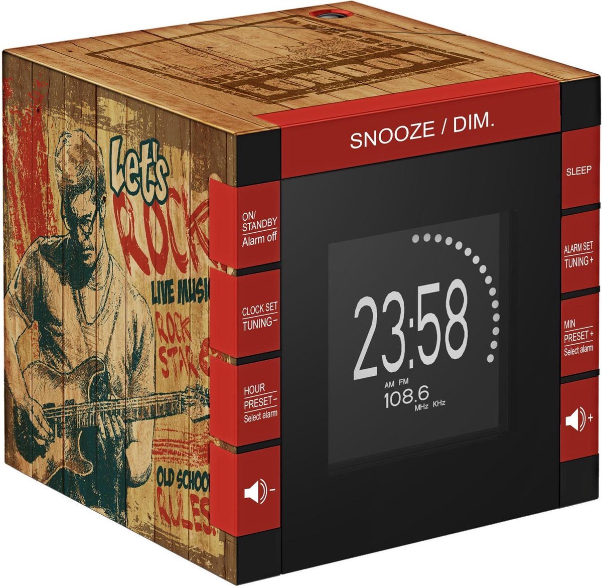 Bigben Wekkerradio met Projectie - Rock