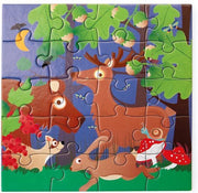 Scratch Magnetische Puzzel Bosdieren 18 Cm Karton Groen 40-delig