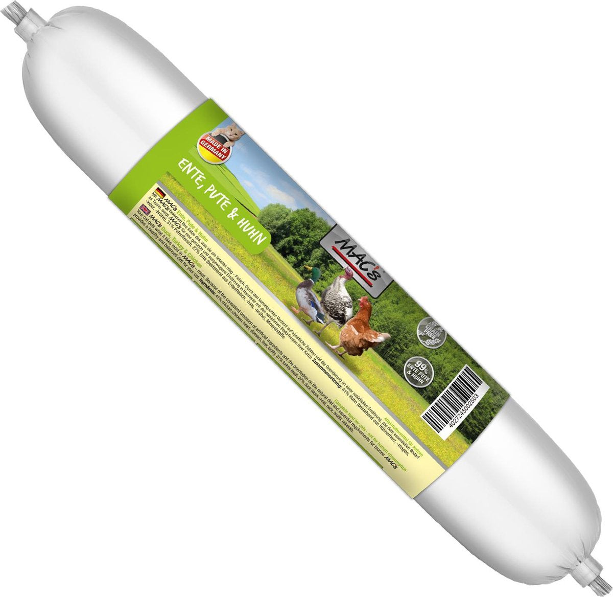 Mac’s Kattenvoer - Slagersworst - 99% Smakelijk Kippenvlees