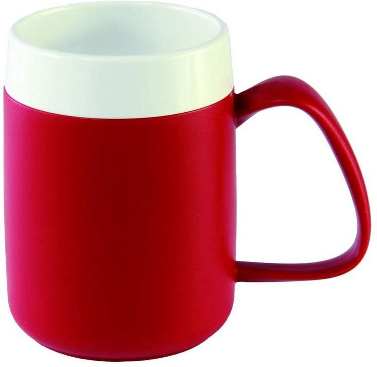 Isolerende beker met ergonomisch handvat 320 ml - rood