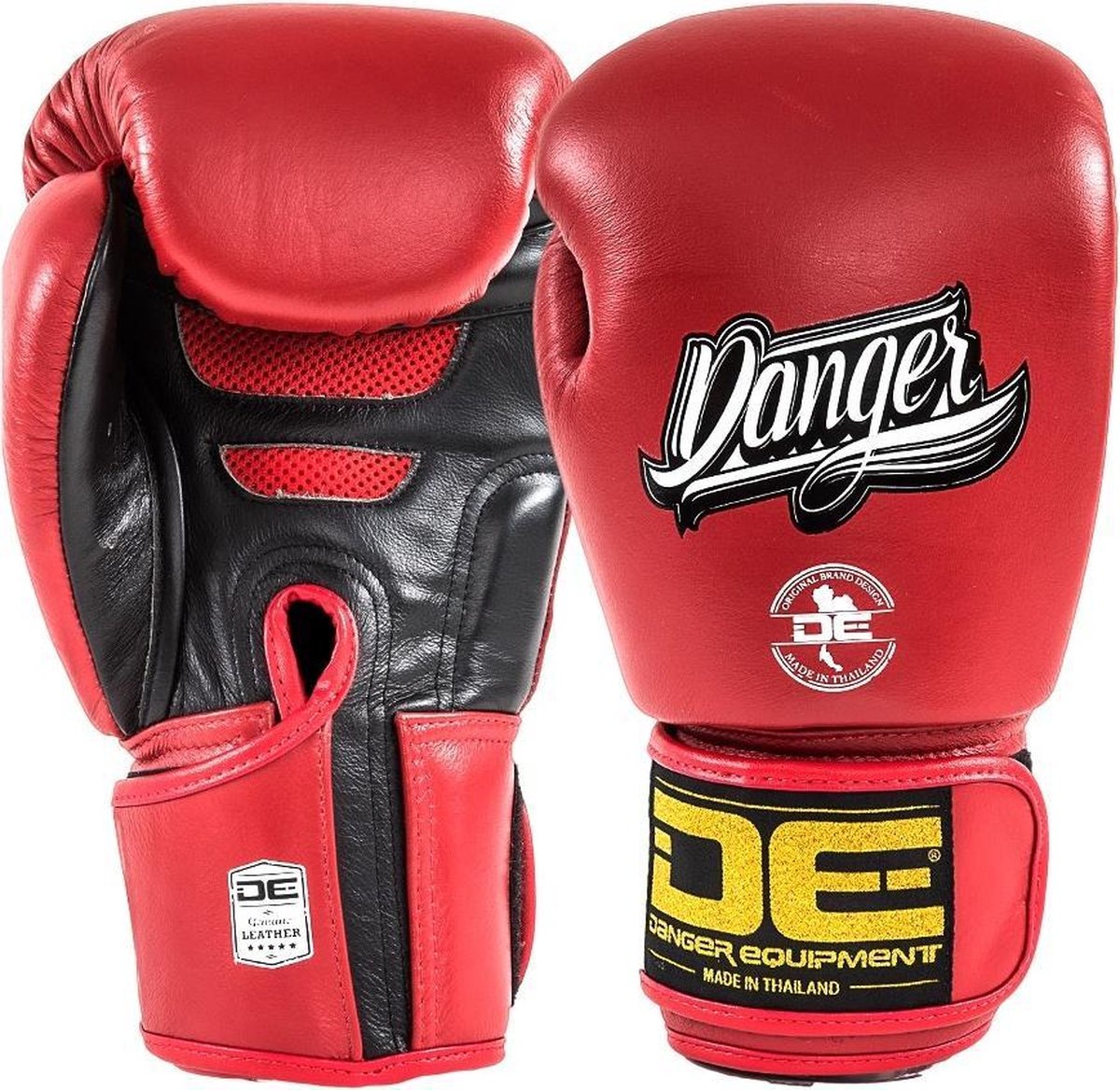 Danger Supermax Bokshandschoenen Leer Rood
