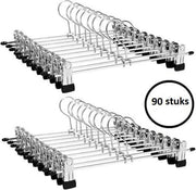 Relaxwonen - 90 broekhangers - extra stevig - metaal - verstelbaar