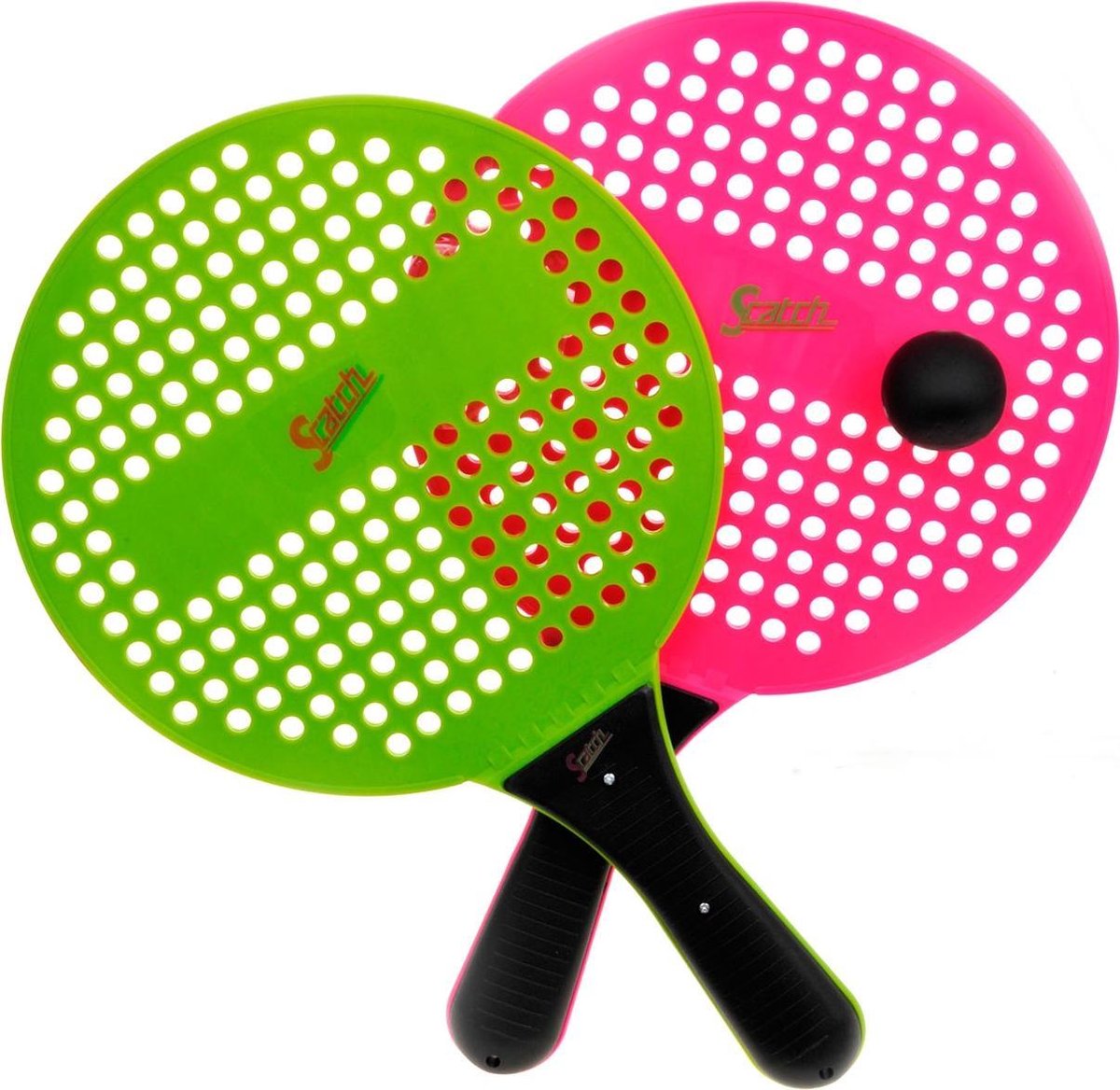 Scatch Beachballset 3-delig Roze/groen 38 Cm