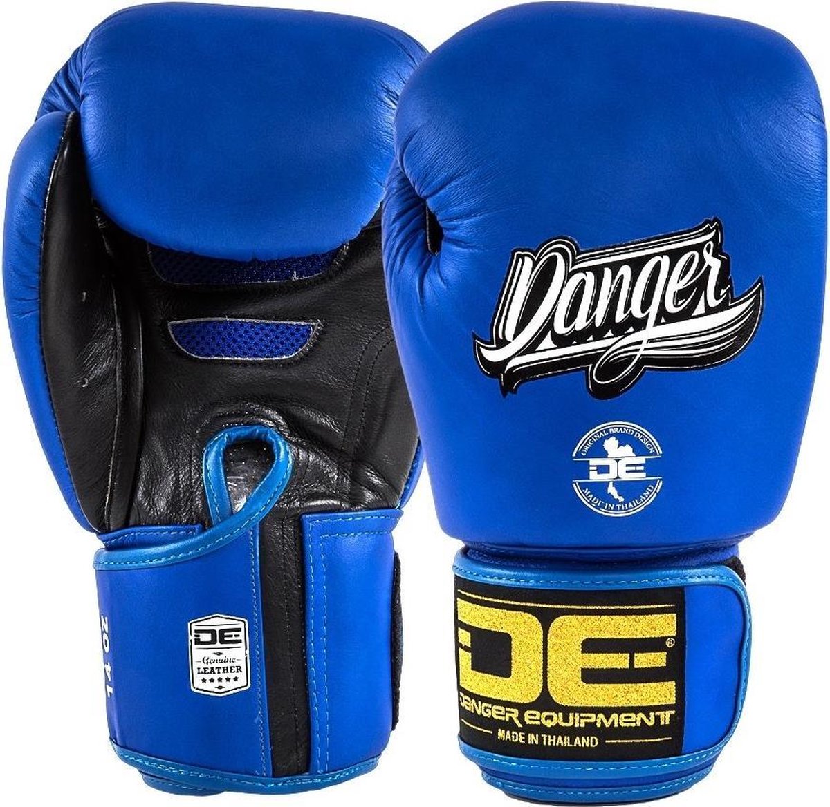 Danger Supermax Bokshandschoenen Leer Blauw