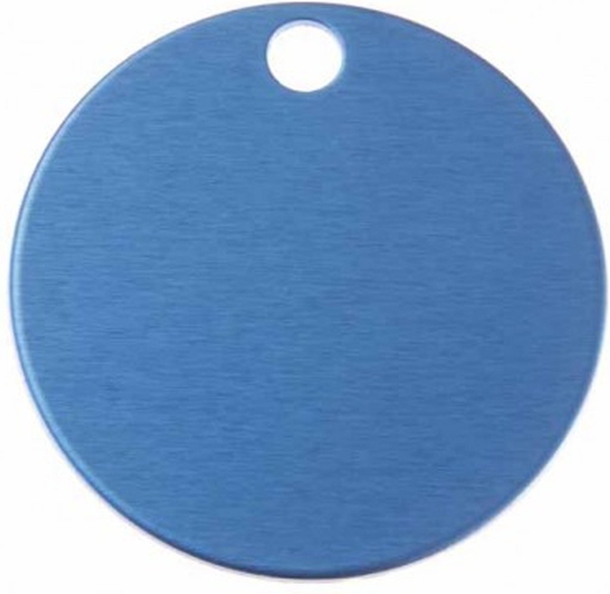 Hondenpenning Rond met gat groot blauw | 1 zijde graveren | Ø 32 mm
