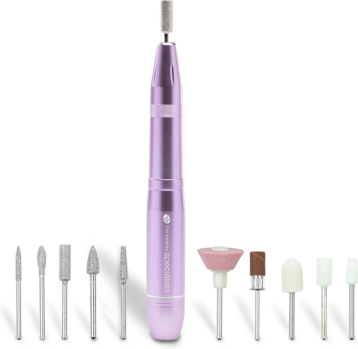 Rio NAEF  Elektrische Nagelvijl - 11 Nagelfrees Bitjes en 66 Schuurrolletjes - Manicure en Pedicure Set - Paars