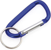 Blauwe karabijnhaak met ring | sleutelhanger | musketon
