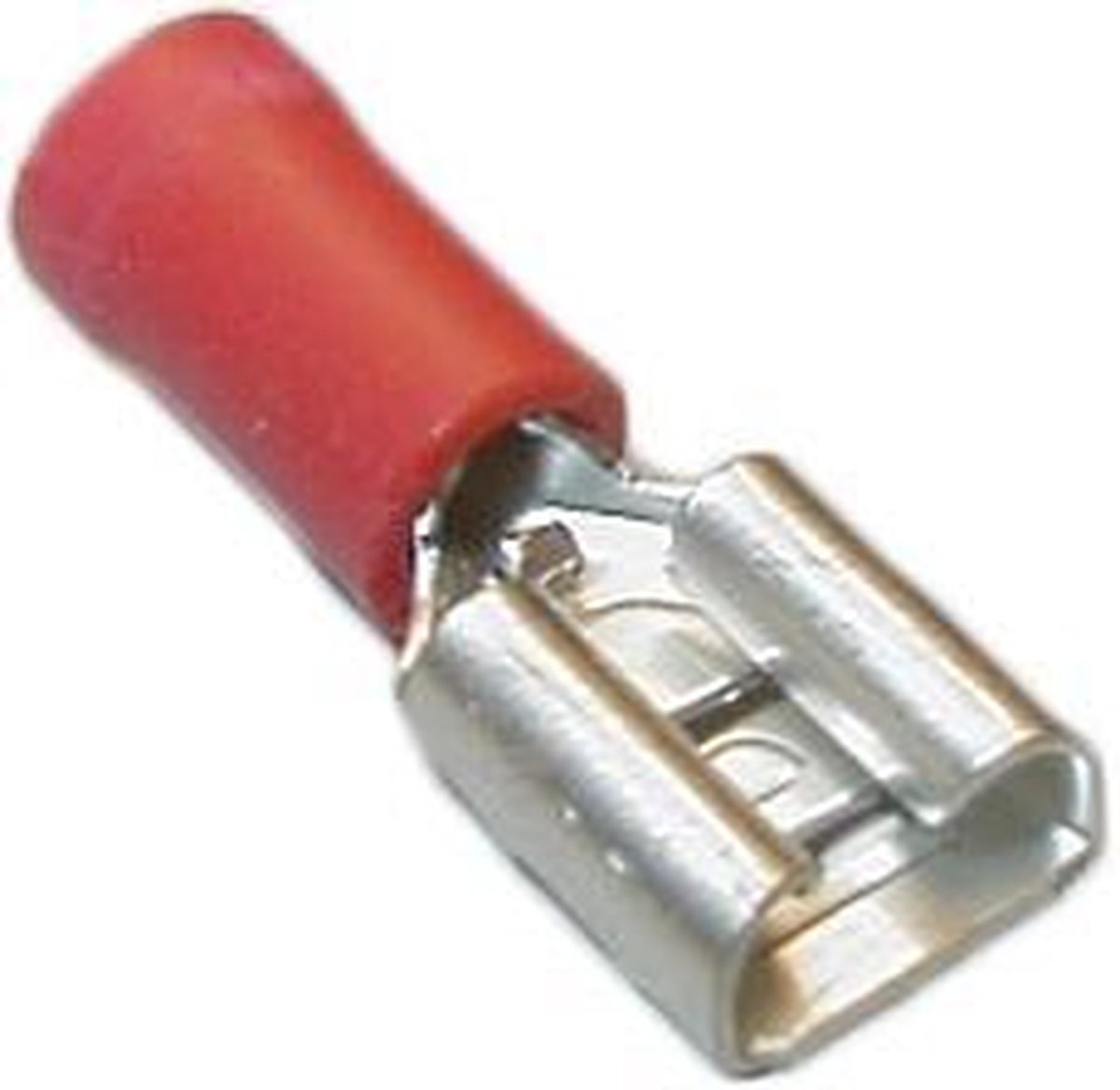 Kabelschoen 6.3*0.8 VR541 Rood 100 stuks