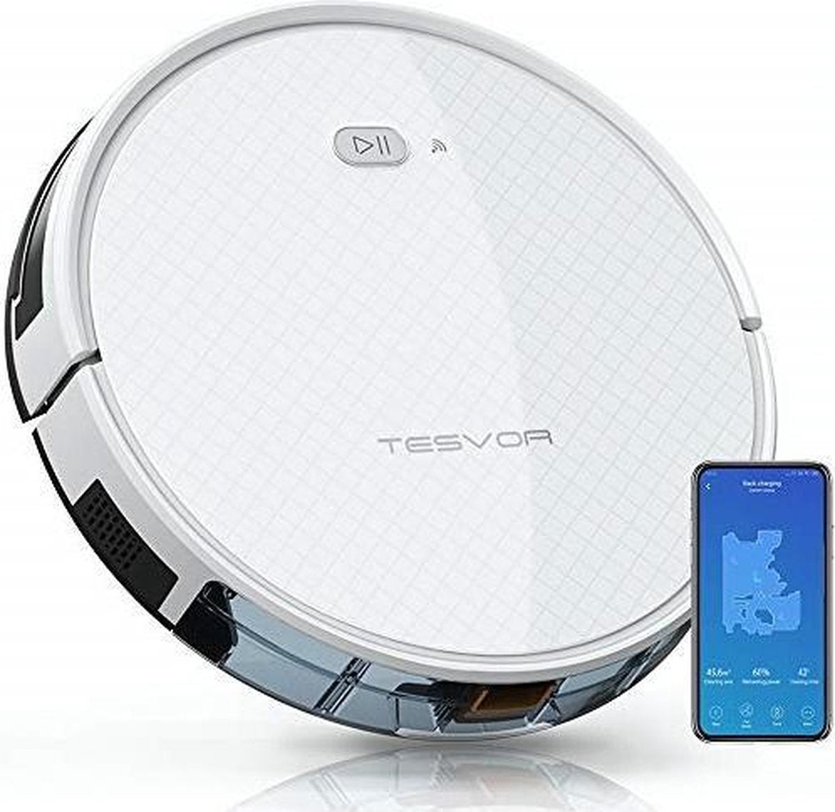 Tesvor - Robotstofzuiger met dweilfunctie - Wit