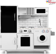 Houten Kinderkeuken wit Anouck- Speelkeuken - Grote houten Keukenset - Kinder Speelgoed Keuken - Compleet -kinderkeukentje - kinderkeuken met accessoires set
