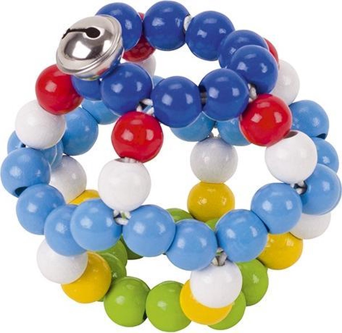 Heimess Houten Bijtring Met Belletje Regenboog 9 Cm