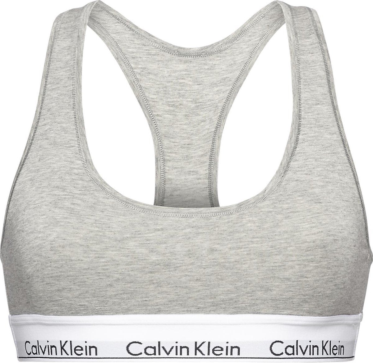 Calvin Klein dames Modern Cotton bralette top - ongevoerd - grijs -  Maat: L